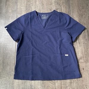 Figs Women's Navy Scrub Top